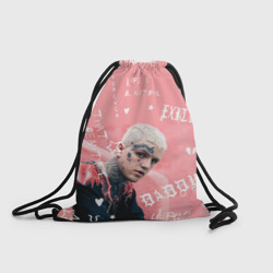Рюкзак-мешок 3D Lil Peep тату розовый