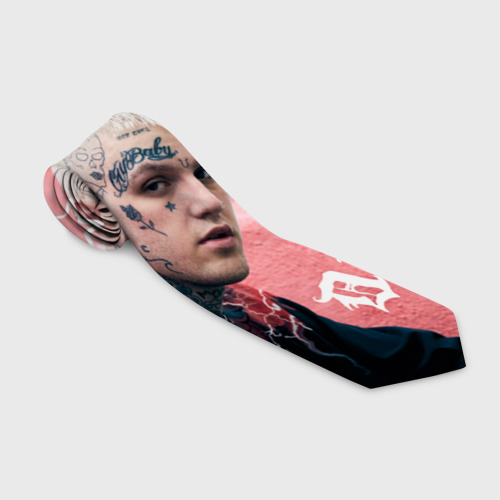 Галстук 3D Lil Peep тату розовый