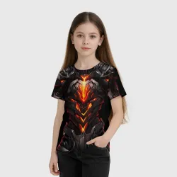 Детская футболка 3D Огненный доспех рыцаря Elden Ring - фото 2