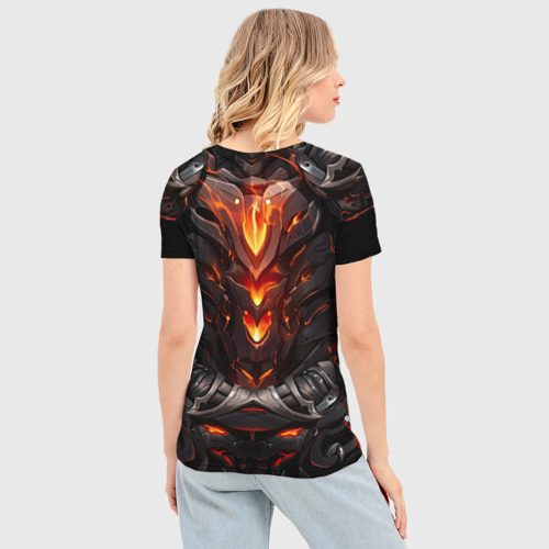 Женская футболка 3D Slim Огненный доспех рыцаря Elden Ring, цвет 3D печать - фото 4