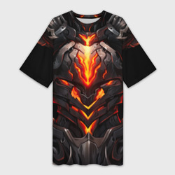 Платье-футболка 3D Огненный доспех рыцаря Elden Ring