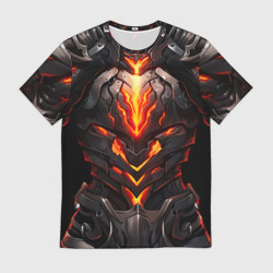 Мужская футболка 3D Огненный доспех рыцаря Elden Ring