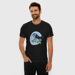 Мужская футболка хлопок Slim Черепаха в космосе - фото 2