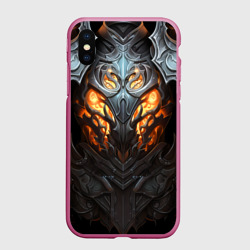 Чехол для iPhone XS Max матовый Огненный доспех рыцаря Dark Souls
