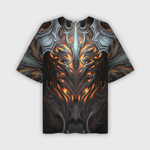 Мужская футболка oversize 3D Огненный доспех рыцаря Dark Souls, цвет 3D печать - фото 2