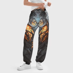 Женские джоггеры оверсайз 3D Огненный доспех рыцаря Dark Souls - фото 2