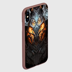 Чехол для iPhone XS Max матовый Огненный доспех рыцаря Dark Souls - фото 2