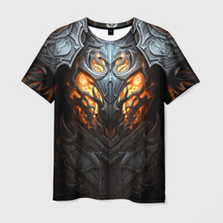 Мужская футболка 3D Огненный доспех рыцаря Dark Souls