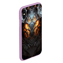 Чехол для iPhone XS Max матовый Огненный доспех рыцаря Dark Souls - фото 2