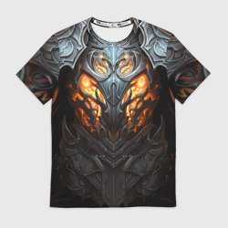 Мужская футболка 3D Огненный доспех рыцаря Dark Souls