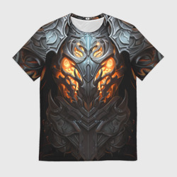Мужская футболка 3D Огненный доспех рыцаря Dark Souls