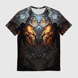 Мужская футболка 3D Огненный доспех рыцаря Dark Souls