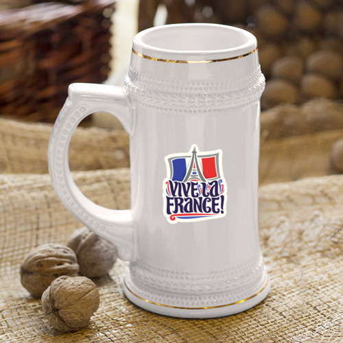 Кружка пивная Vive la France - фото 4