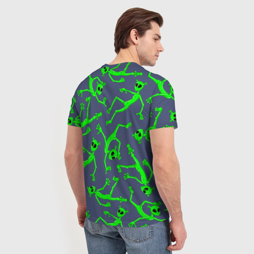 Мужская футболка 3D Инопланетяне паттерн, цвет 3D печать - фото 4