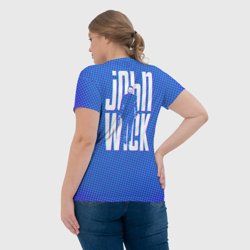 Женская футболка 3D с принтом Джон Уик в клубе, вид сзади #2