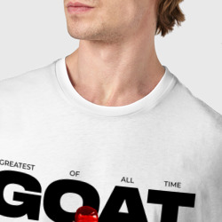 Футболка с принтом Goat - Mike Tyson для мужчины, вид на модели спереди №4. Цвет основы: белый