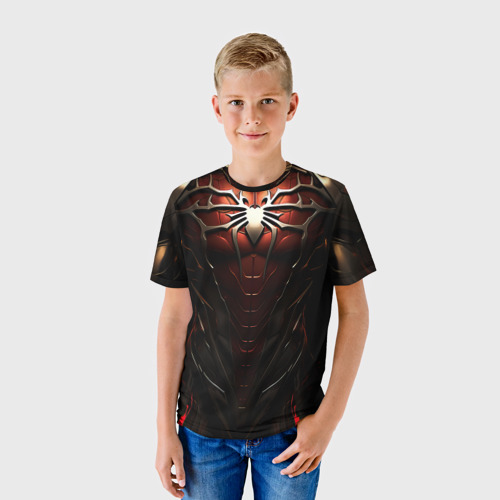 Детская футболка 3D Доспех человека-скорпиона, цвет 3D печать - фото 3