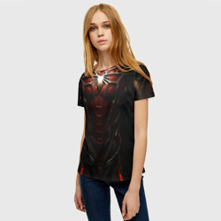 Женская футболка 3D Доспех человека-скорпиона - фото 2