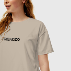 Женская футболка хлопок Oversize Friendzo - фото 2