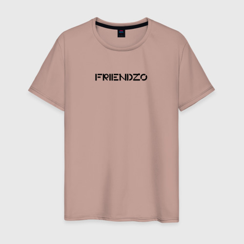 Мужская футболка хлопок с принтом Friendzo, вид спереди #2