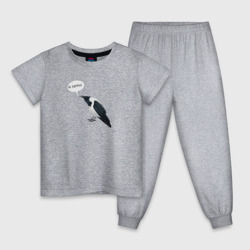 Детская пижама хлопок Смешная ворона - не каркай