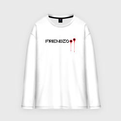 Мужской лонгслив oversize хлопок Friendzo на черном