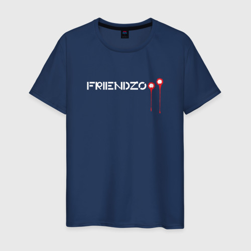 Мужская футболка из хлопка с принтом Friendzo, вид спереди №1