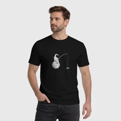Мужская футболка хлопок Рыбалка в космосе - фото 2
