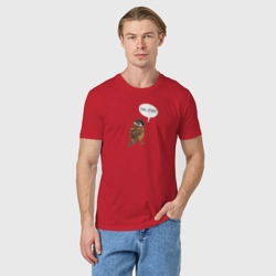 Мужская футболка хлопок Воробей со смешной надписью - Гоп-стоп - фото 2