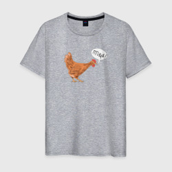 Злая курица - спич-баббл птица – Мужская футболка хлопок с принтом купить со скидкой в -20%