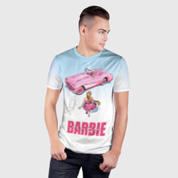 Мужская футболка 3D Slim Барби на дороге - фото 2