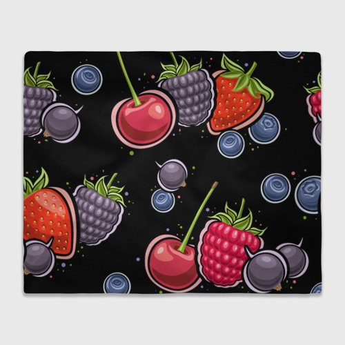 Плед 3D с принтом Плоды и ягоды, вид спереди #2
