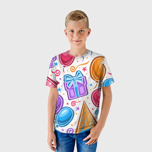 Детская футболка 3D Вечеринка, цвет 3D печать - фото 3