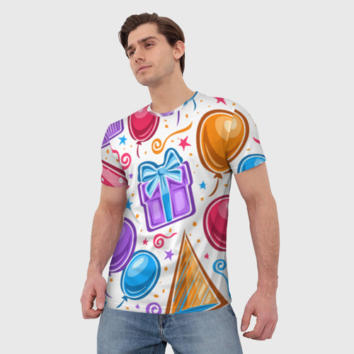 Мужская футболка 3D Вечеринка, цвет 3D печать - фото 3