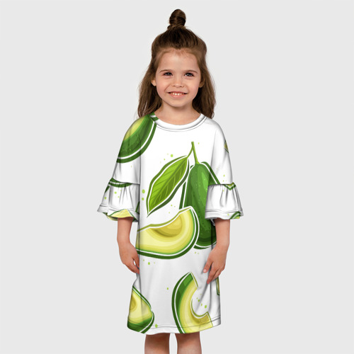Детское платье 3D Авокадики, цвет 3D печать - фото 4