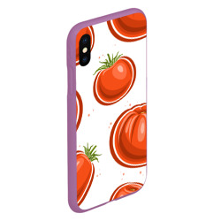 Чехол для iPhone XS Max матовый Помидорчики - фото 2