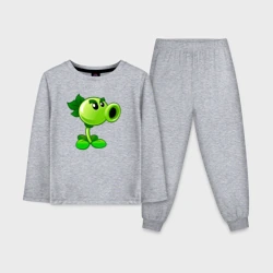 Детская пижама с лонгсливом хлопок Повторитель горохострел