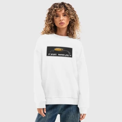 Женский свитшот oversize без начеса хлопок Где мед? - фото 2
