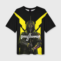 Женская футболка oversize 3D Кибер самурай ghostrunner 2