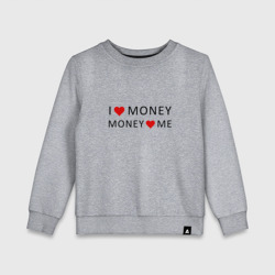 Детский свитшот хлопок Надпись Я люблю деньги деньги любят меня