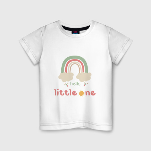 Детская футболка хлопок Один годик, цвет белый