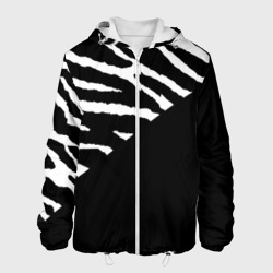 Мужская куртка 3D Полосы зебры с черным