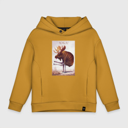 Детское худи Oversize хлопок Лось хоба
