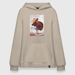 Худи SuperOversize хлопок Лось хоба