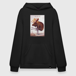 Худи SuperOversize хлопок Лось хоба