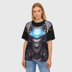 Женская футболка oversize 3D Силовой энергетический доспех паладина для косплея - фото 2