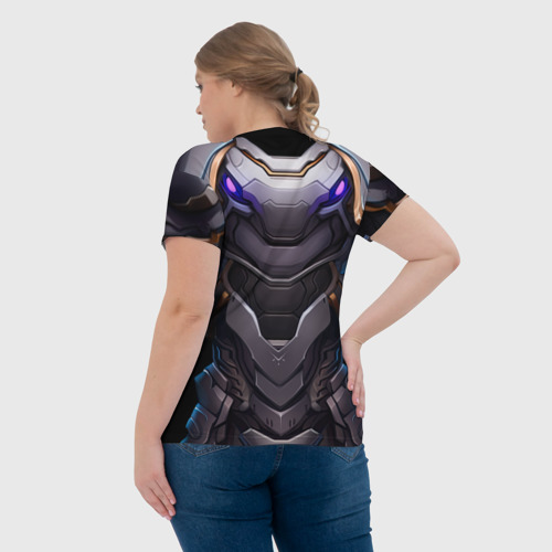 Женская футболка 3D Силовой энергетический доспех паладина, цвет 3D печать - фото 7