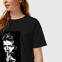 Женская футболка хлопок Oversize David Bowie - Silence - фото 2