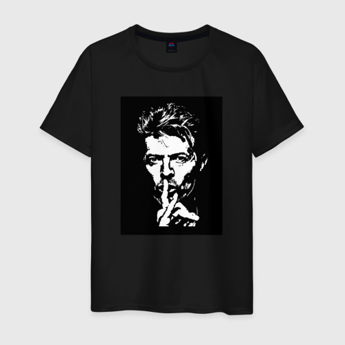 Мужская футболка хлопок David Bowie - Silence, цвет черный