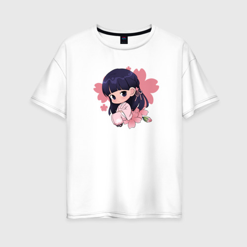 Женская футболка хлопок Oversize с принтом Чиби Миё, вид спереди #2